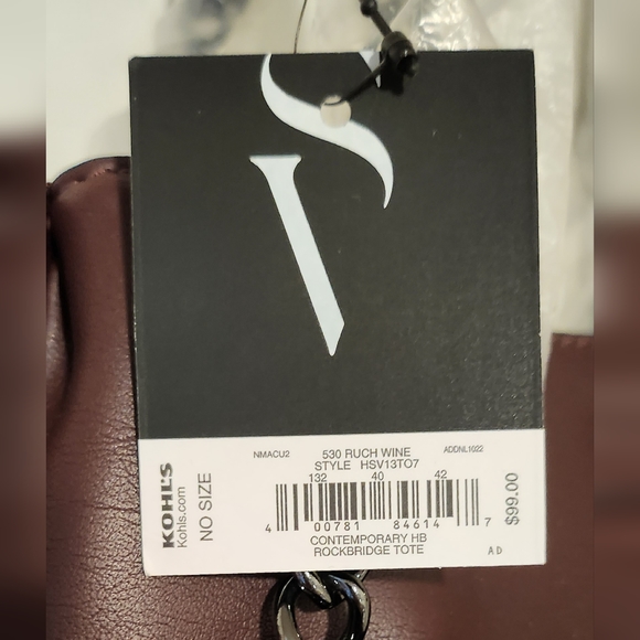 Simply Vera by Vera Wang Rockbridge Tote in Wine NWT  13" X 11" X 5.5" - Picture 4 of 17